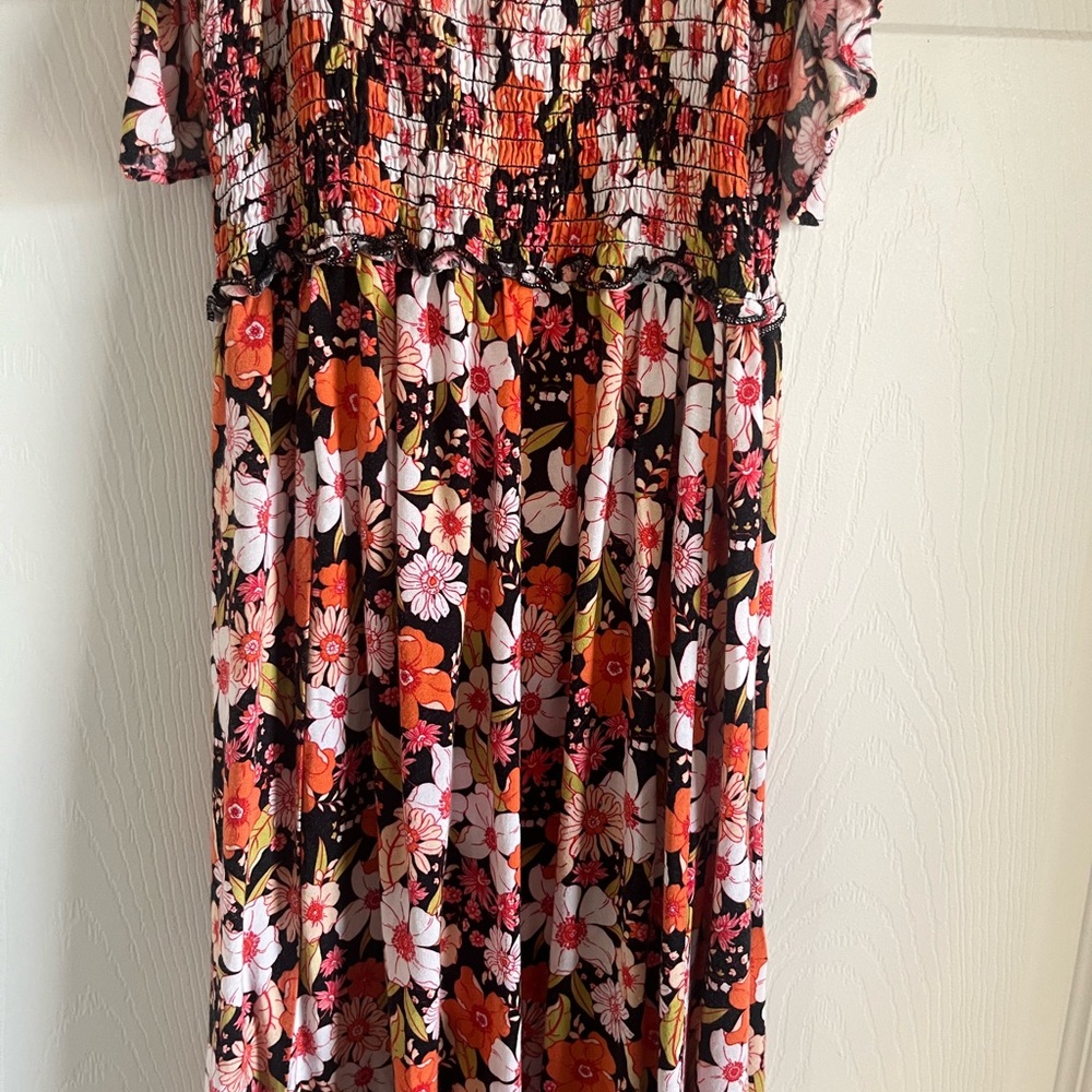 Floral Smocked Dress - Multicolor